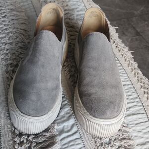 Crown vintage Gray Suede Slip-On Sneakers